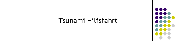 Tsunami Hilfsfahrt